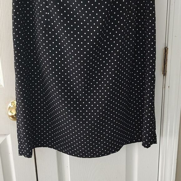 Venezia black white polka dot sheath dress Sz 14 - Picture 2 of 6